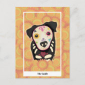 Der Guide – Día de los Muertos Hund Tarot Kunst Postkarte (Vorderseite)