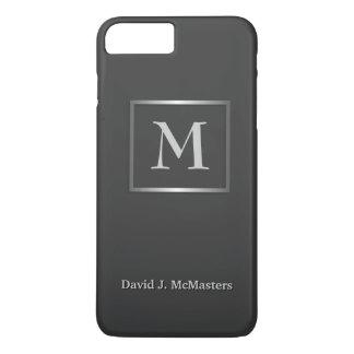 Der Gunmetal-grauer Monogramm-Führungskraft-Kasten Case-Mate iPhone Hülle