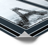 Der Gustav Eiffelturm wird gebaut Poster (Ecke)