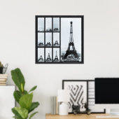 Der Gustav Eiffelturm wird gebaut Poster (Heimbüro)