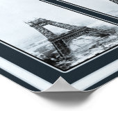 Der Gustav Eiffelturm wird gebaut Poster (Ecke)