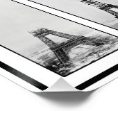 Der Gustav Eiffelturm wird in Paris gebaut Poster (Ecke)