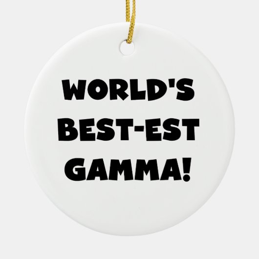 Der Gut-est-Gamma der Welt Schwarzweiss Keramik Ornament (Vorne)