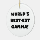 Der Gut-est-Gamma der Welt Schwarzweiss Keramik Ornament (Links)