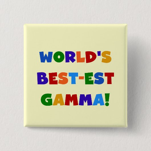 Der Gut-est-Gamma-helle Farbgeschenke der Welt Button (Vorderseite)