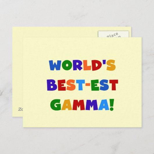 Der Gut-est-Gamma-helle Farbgeschenke der Welt Postkarte (Vorne/Hinten)