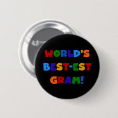 Der Gut-est-Gramm-helle Farbgeschenke der Welt Button (Vorne & Hinten)