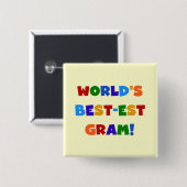 Der Gut-est-Gramm-helle Farbgeschenke der Welt Button (Vorne & Hinten)
