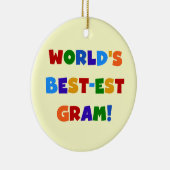 Der Gut-est-Gramm-helle Farbgeschenke der Welt Keramikornament (Rechts)