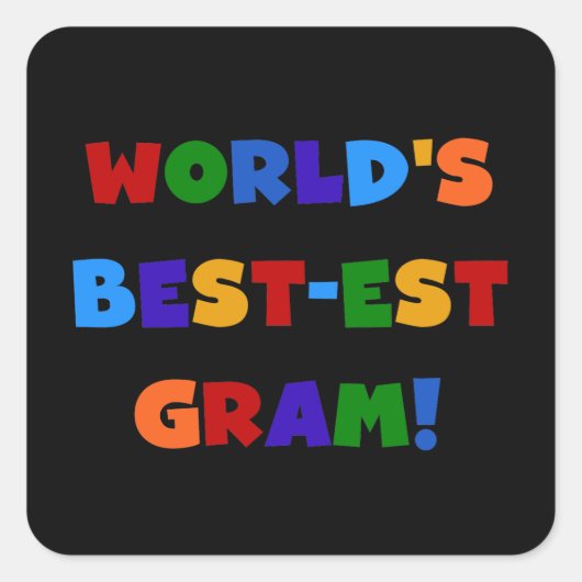 Der Gut-est-Gramm-helle Farbgeschenke der Welt Quadratischer Aufkleber (Vorderseite)