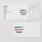 Der Gut-est-Gramm-helle Farbgeschenke der Welt Visitenkarte (Vorne/Hinten)