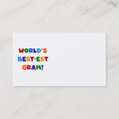 Der Gut-est-Gramm-helle Farbgeschenke der Welt Visitenkarte (Rückseite)