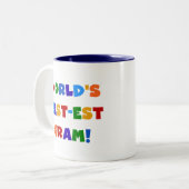 Der Gut-est-Gramm-helle Farbgeschenke der Welt Zweifarbige Tasse (Vorderseite Links)
