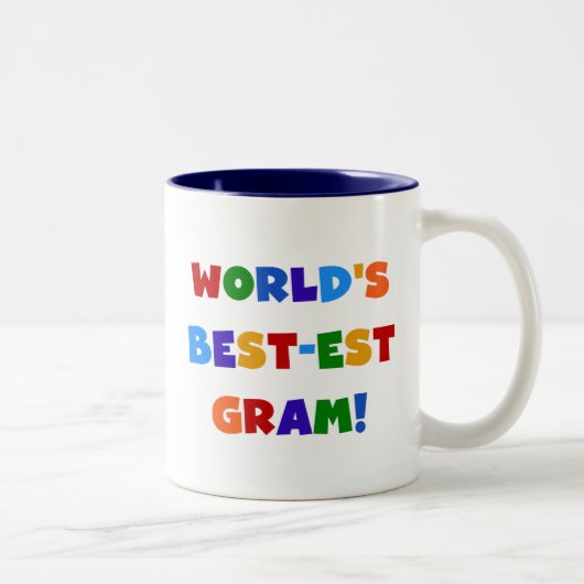 Der Gut-est-Gramm-helle Farbgeschenke der Welt Zweifarbige Tasse (Rechts)