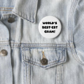 Der Gut-est-Gramm-Schwarz-Text-T-Shirts und Button (Beispiel)