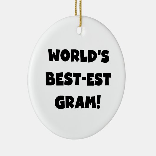 Der Gut-est-Gramm-Schwarz-Text-T-Shirts und Keramikornament (Rechts)