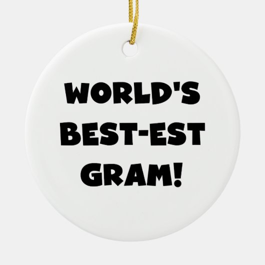 Der Gut-est-Gramm-Schwarz-Text-T-Shirts und Keramikornament (Vorne)