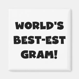 Der Gut-est-Gramm-Schwarz-Text-T-Shirts und Magnet