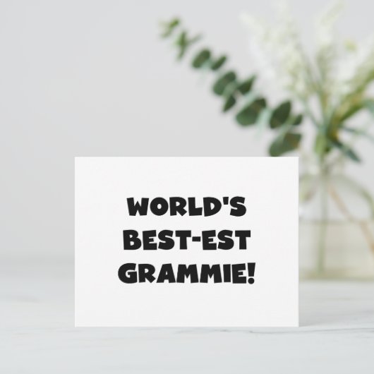 Der Gut-est Grammie der Welt schwarze oder weiße Postkarte (Stehend Vorderseite)