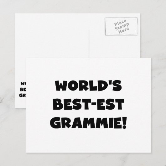 Der Gut-est Grammie der Welt schwarze oder weiße Postkarte (Vorne/Hinten)