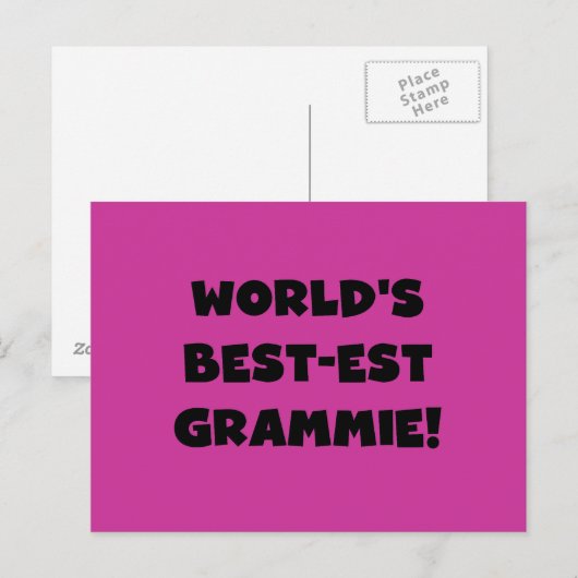 Der Gut-est Grammie der Welt schwarze oder weiße Postkarte (Vorne/Hinten)