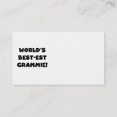 Der Gut-est Grammie der Welt schwarze oder weiße Visitenkarte (Rückseite)