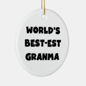 Der Gut-est Granma der Welt Schwarzweiss Keramik Ornament (Rechts)