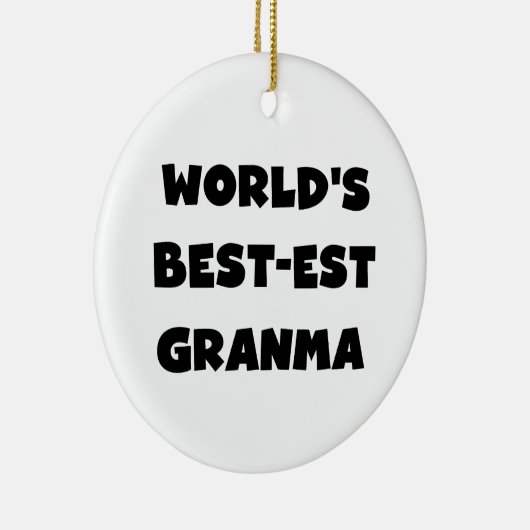 Der Gut-est Granma der Welt Schwarzweiss Keramik Ornament (Rechts)