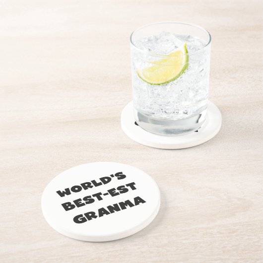 Der Gut-est Granma der Welt Schwarzweiss Sandstein Untersetzer (Seite)