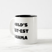 Der Gut-est Granma der Welt Schwarzweiss Zweifarbige Tasse (Vorderseite Links)