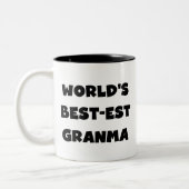 Der Gut-est Granma der Welt Schwarzweiss Zweifarbige Tasse (Links)