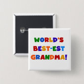 Der Gut-est-Großmutter-helle T - Shirts und Button (Vorne & Hinten)