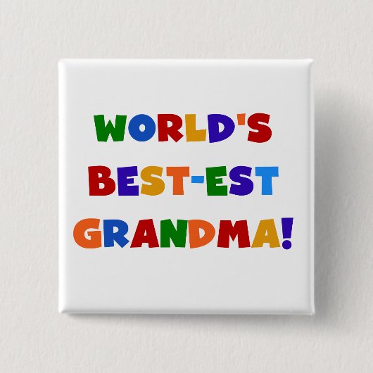 Der Gut-est-Großmutter-helle T - Shirts und Button (Vorderseite)