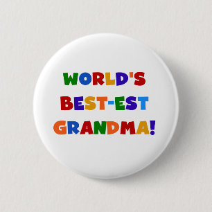 Der Gut-est-Großmutter-helle T-Shirts und Geschenk Button