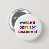 Der Gut-est-Großmutter-helle T-Shirts und Geschenk Button (Vorne & Hinten)