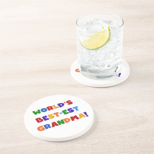 Der Gut-est-Großmutter-helle T-Shirts und Geschenk Sandstein Untersetzer (Seite)
