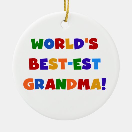 Der Gut-est-Großmutter-helle T - Shirts und Keramik Ornament (Vorne)