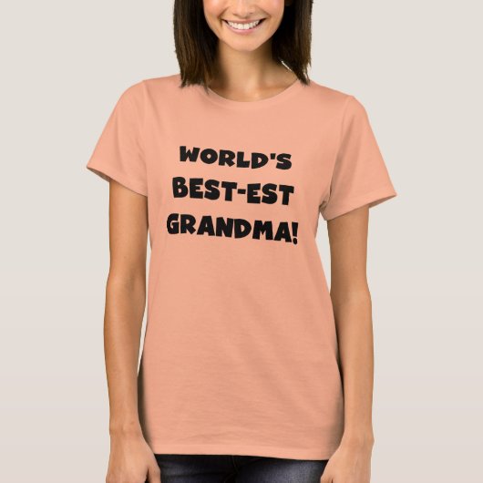 Der Gut-est-Großmutter-Schwarz-T - Shirts und (Vorderseite)