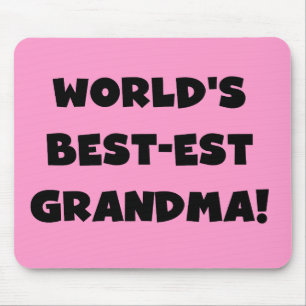 Der Gut-est-Großmutter-Schwarz-T-Shirts und Gesche Mousepad