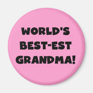 Der Gut-est-Großmutter-Schwarz-T - Shirts und Magnet