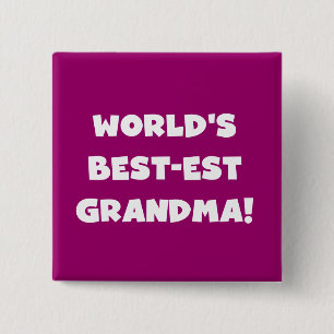 Der Gut-Est-Großmutter-weiße Text-Geschenke der Button