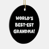 Der Gut-Est-Großmutter-weiße Text-Geschenke der Keramikornament (Rechts)