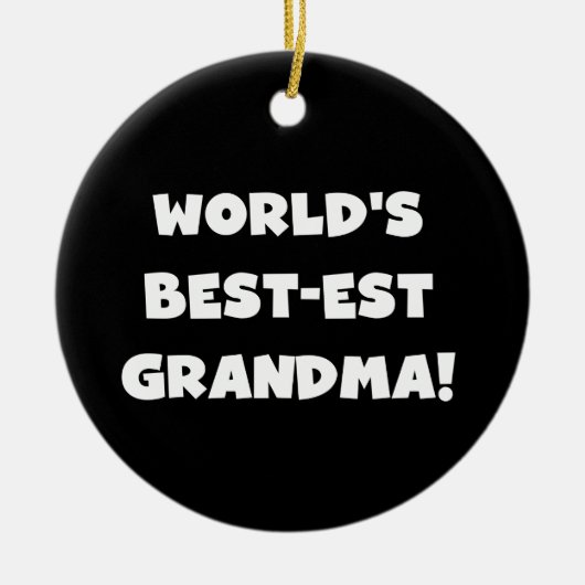 Der Gut-Est-Großmutter-weiße Text-Geschenke der Keramikornament (Vorne)