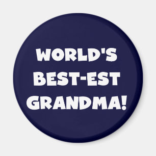 Der Gut-Est-Großmutter-weiße Text-Geschenke der Magnet