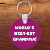 Der Gut-Est-Großmutter-weiße Text-Geschenke der Schlüsselanhänger (Vorderseite)