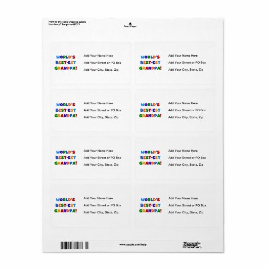 Der Gut-est-Großvater-helle Farbgeschenke der Welt (Vorne)