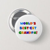 Der Gut-est-Großvater-helle Farbgeschenke der Welt Button (Vorne & Hinten)