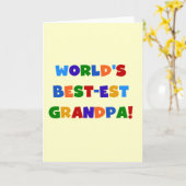 Der Gut-est-Großvater-helle Farbgeschenke der Welt Karte (Gelbe Blume)