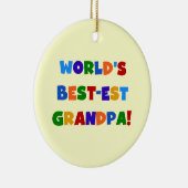 Der Gut-est-Großvater-helle Farbgeschenke der Welt Keramik Ornament (Rechts)