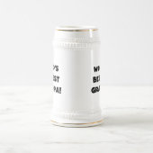 Der Gut-est-Großvater-schwarzer oder weißer Text Bierglas (Mittel)